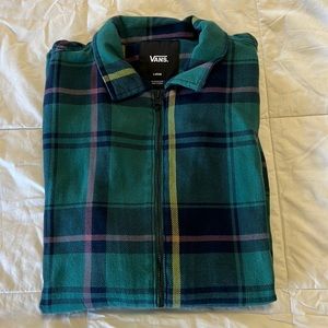 Vans Men’s Zip Up Shirt Size Large